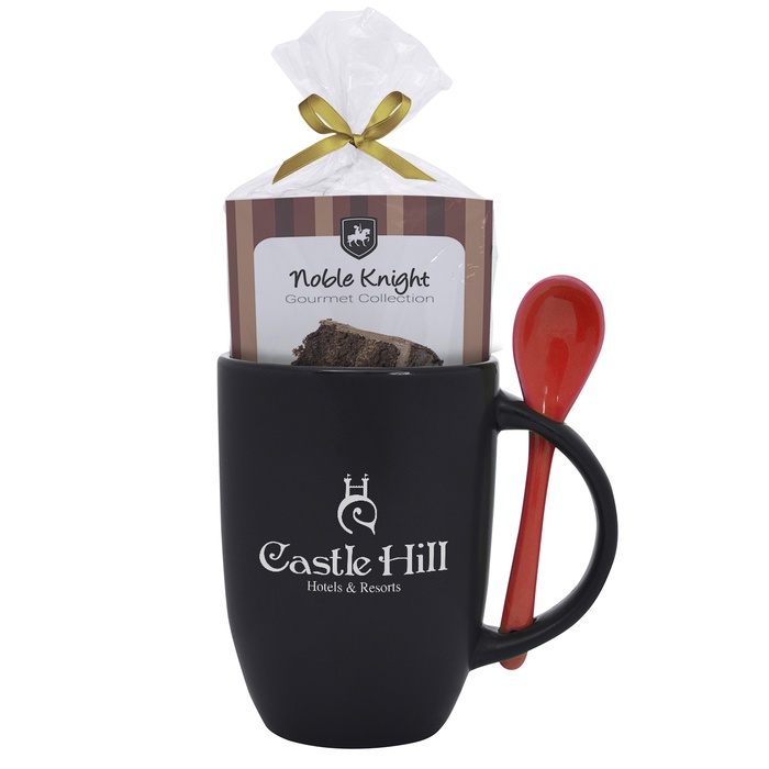 Printed 12 oz. Spooner Mug & Cake Combo Gift