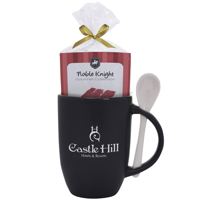 Printed 12 oz. Spooner Mug & Cake Combo Gift