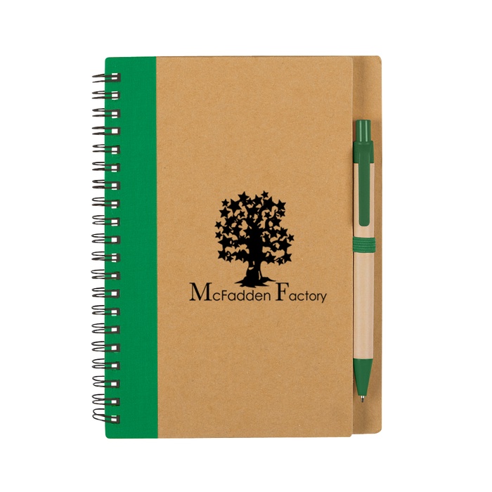Promotional Eco Spiral Notebook & Pen