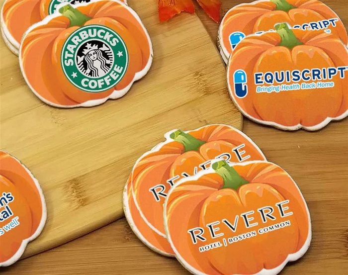 Pumpkin Shape Logo Sugar Cookies
