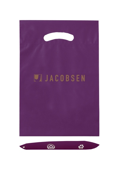 Imprinted Plastic Die Cut Bag - 9" x 13"