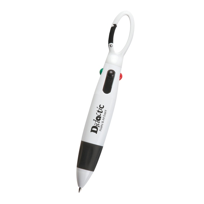 Quatro Carabiner 4-Color Promotional Pen