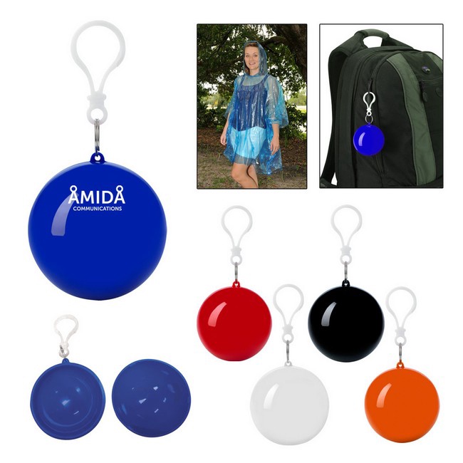 Rain Poncho Ball Key Chain