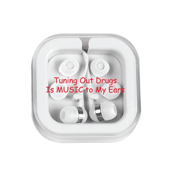 Red Ribbon Week Tuning Out Drugs Ear Buds