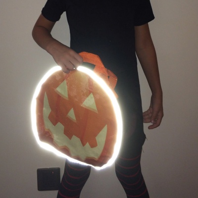 Reflective Halloween Pumpkin Personalized Tote Bags