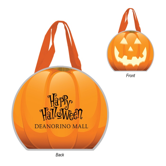 Reflective Halloween Pumpkin Personalized Tote Bags