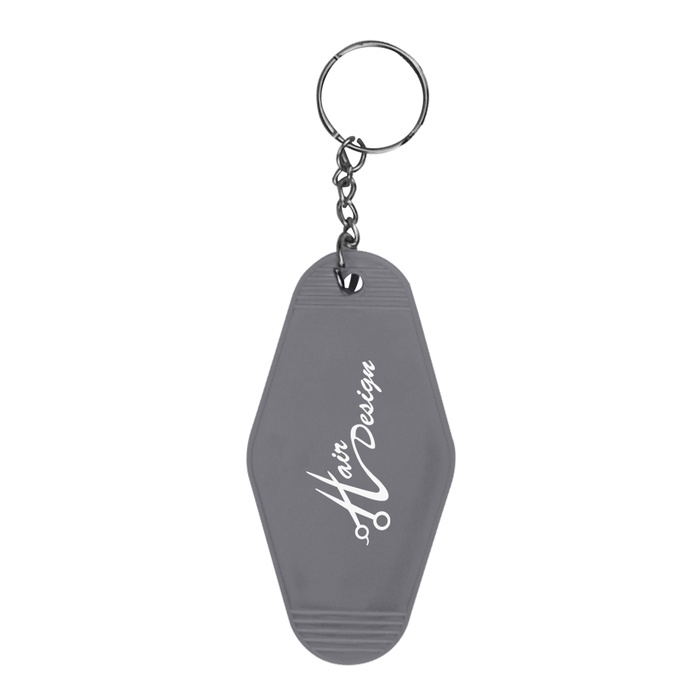 Retro Motel Style Key Rings with Imprint