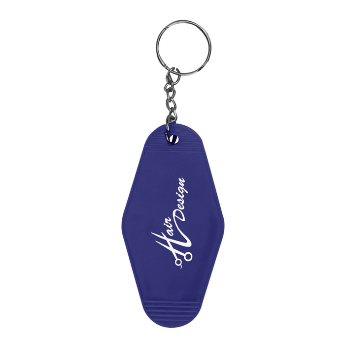Retro Motel Style Key Rings with Imprint