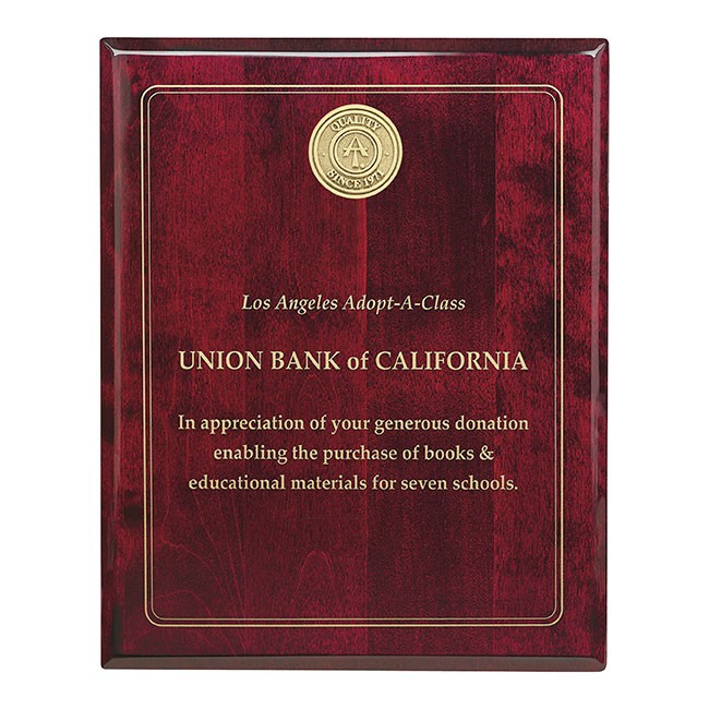 Personalized Rosewood Plaques
