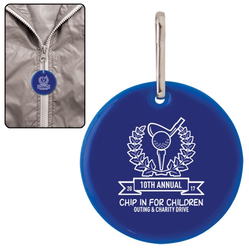 Round Reflective Zipper Pull