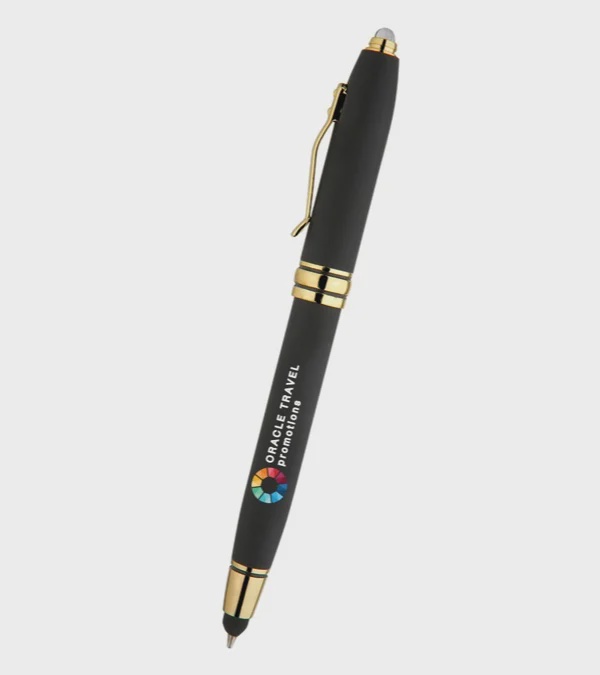 Legacy in Motion Soft Touch Triple Function Pen – Full Color Imprint