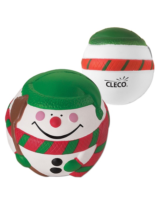 Happy Holiday Snowman Shape Stress Ball
