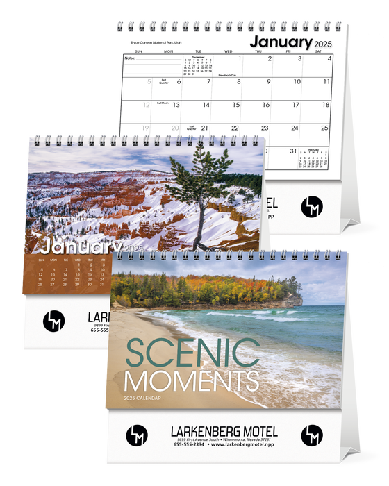 Scenic Moments 2026 Personalized Desk Calendars