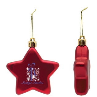 Shatter Resistant Star Ornament with Logo Imprint