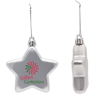 Shatter Resistant Star Ornament with Logo Imprint