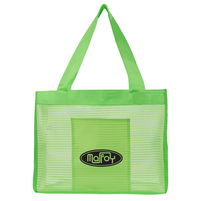 Sheer Striped Promotional Tote Bags