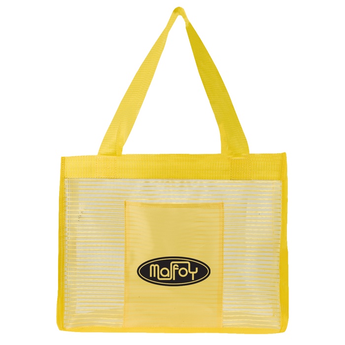 Sheer Striped Promotional Tote Bags