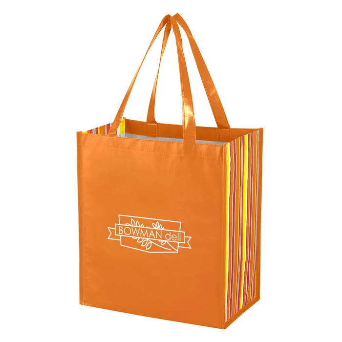 Shiny Laminated Non-Woven Custom Shopper Tote Bags