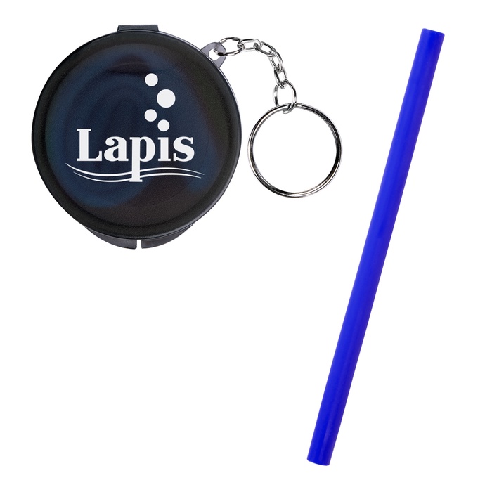 Silicone Straw in Personalized Travel Case