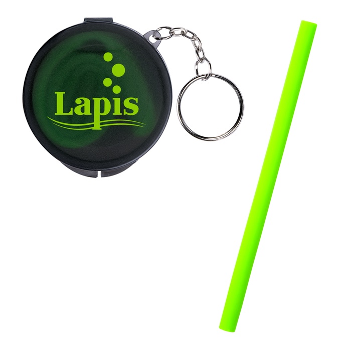 Silicone Straw in Personalized Travel Case