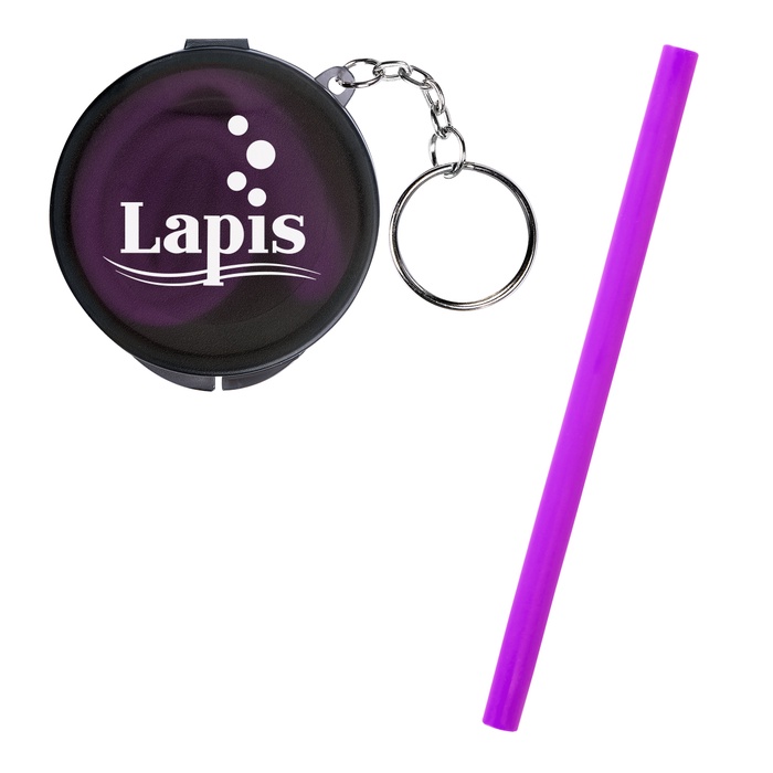 Silicone Straw in Personalized Travel Case