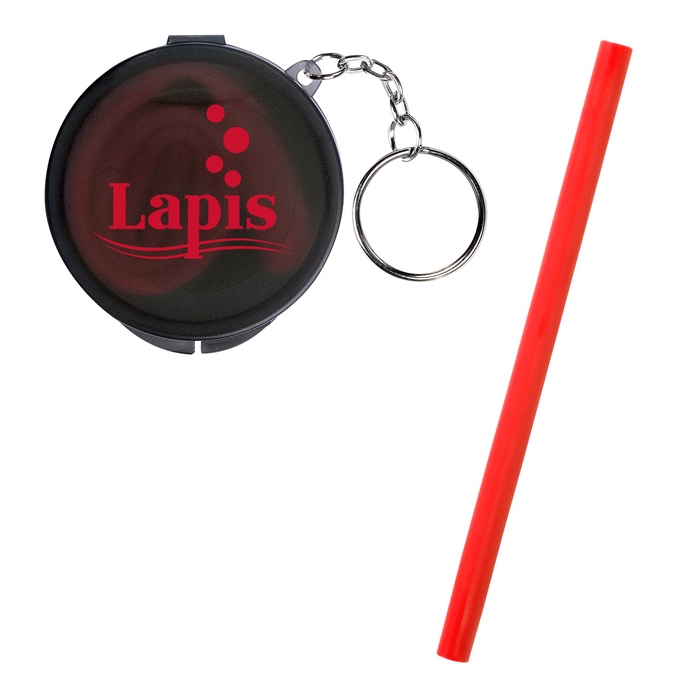 Silicone Straw in Personalized Travel Case