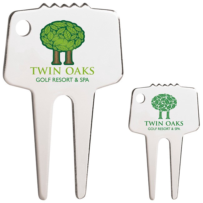 Personalized Silver-Tone Divot Repair Tools