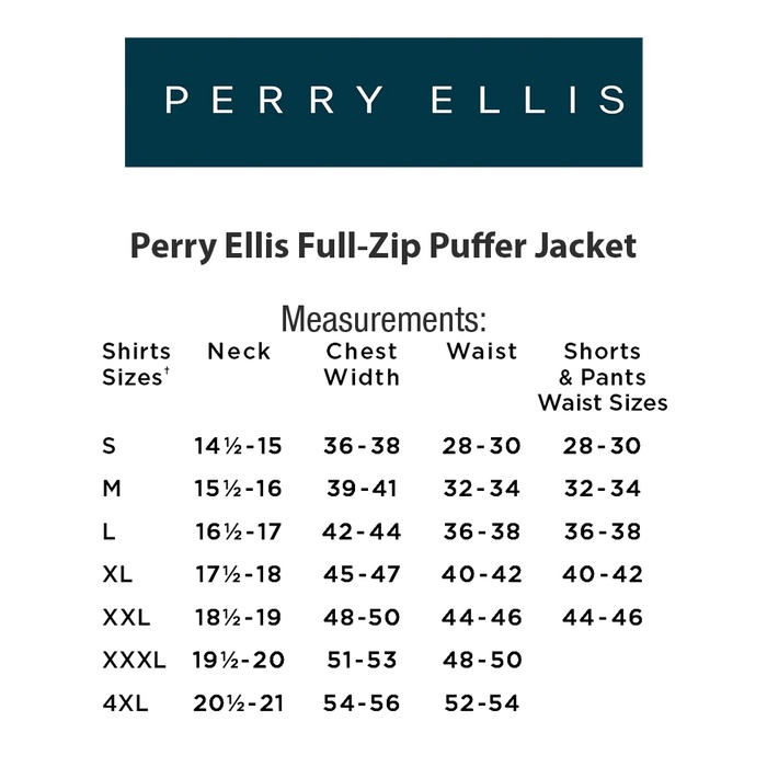 Perry Ellis Full-Zip Puffer Jacket