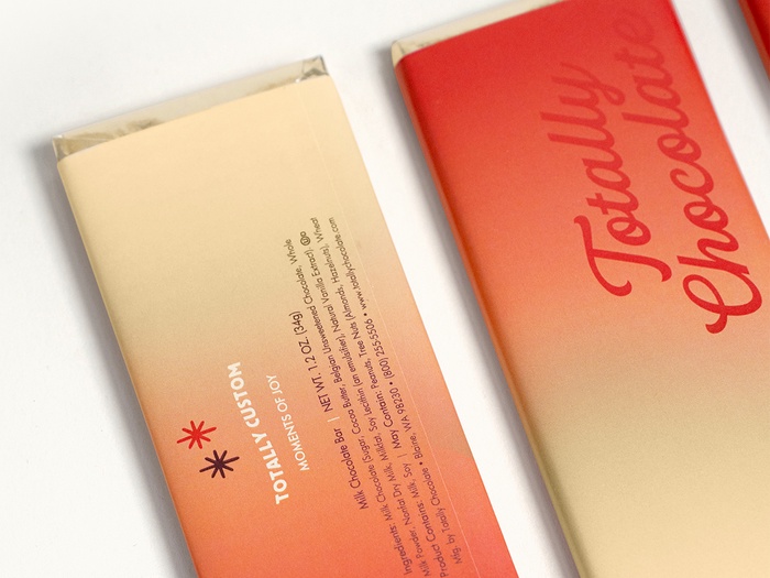 2″x5″ Engraved Chocolate Wrapper Bar