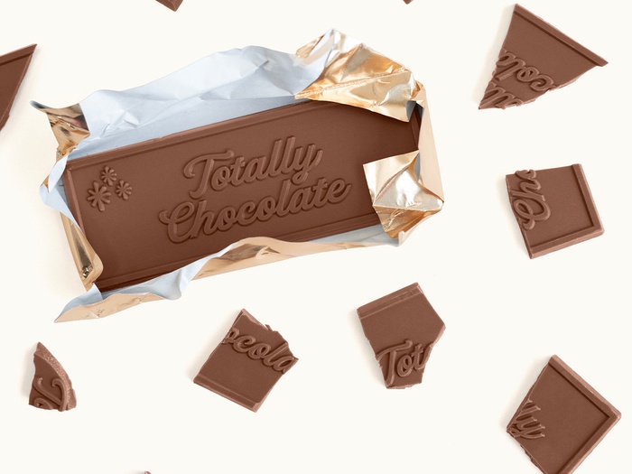 2″x5″ Engraved Chocolate Wrapper Bar