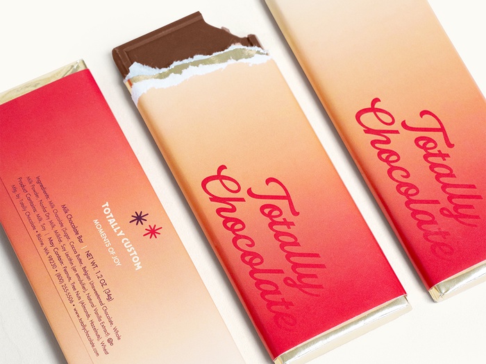 2″x5″ Engraved Chocolate Wrapper Bar