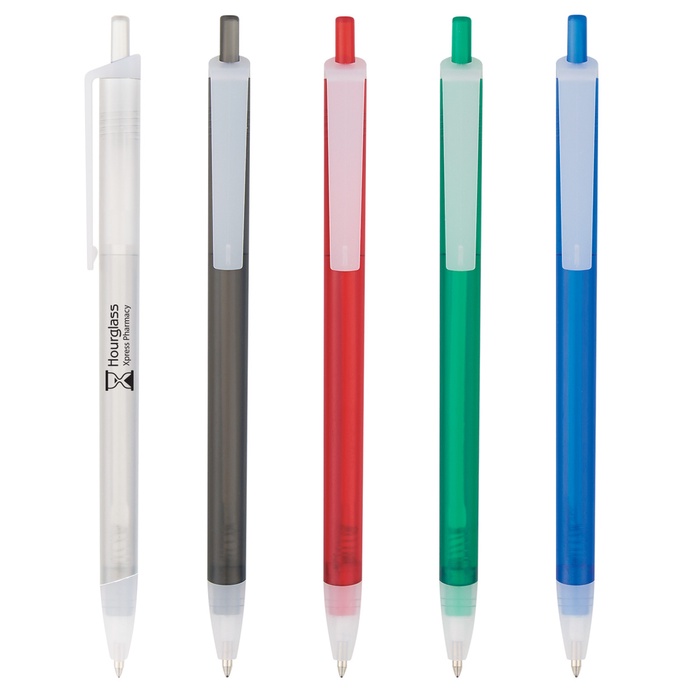 Slim Click Imprinted Translucent Pens