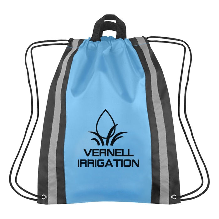 Small Reflective Logo Drawstring Backpacks