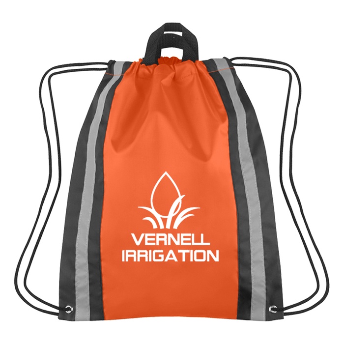 Small Reflective Logo Drawstring Backpacks