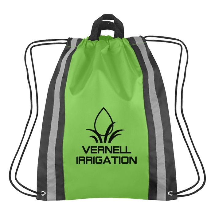 Small Reflective Logo Drawstring Backpacks