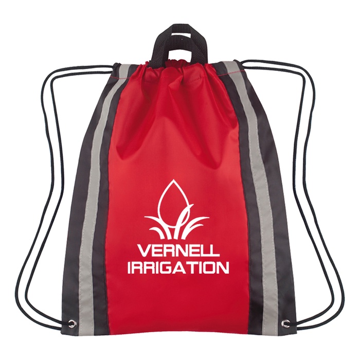 Small Reflective Logo Drawstring Backpacks
