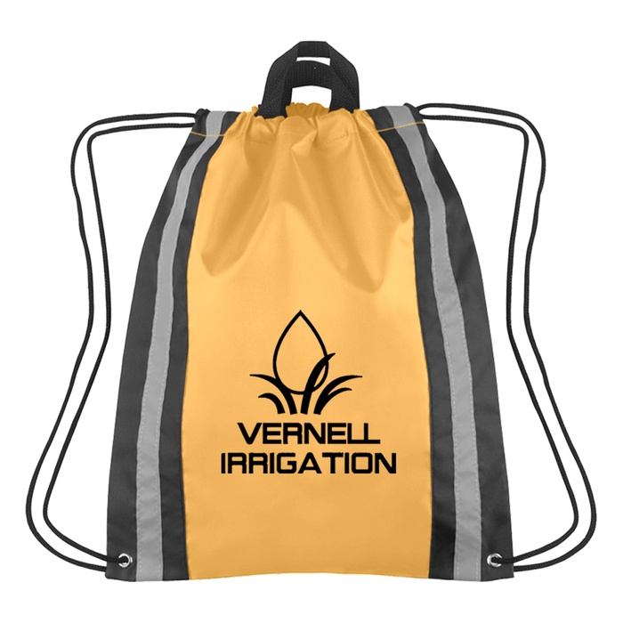 Small Reflective Logo Drawstring Backpacks