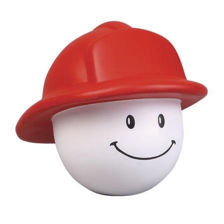Smiling Fireman Stress Balls with Imprint
