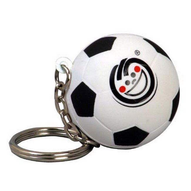 Logo Soccer Ball Stress Ball Key Chain