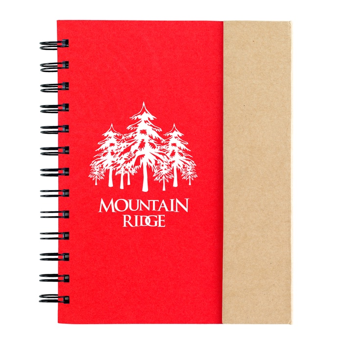 Imprinted Spiral Notebook with Sticky Notes & Flags
