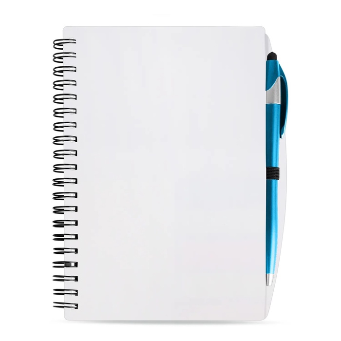 SpiralScript 5.5 x 7 Plastic Spiral Journal with Pen