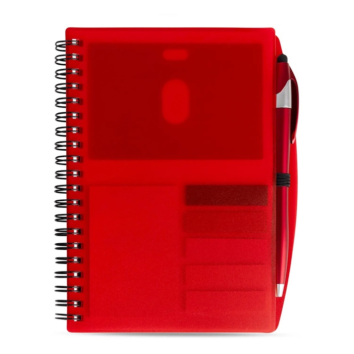 SpiralScript 5.5 x 7 Plastic Spiral Journal with Pen