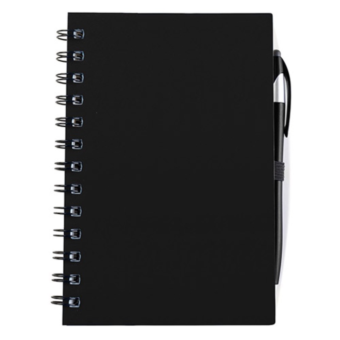 SpiralScript 5.5 x 7 Plastic Spiral Journal with Pen
