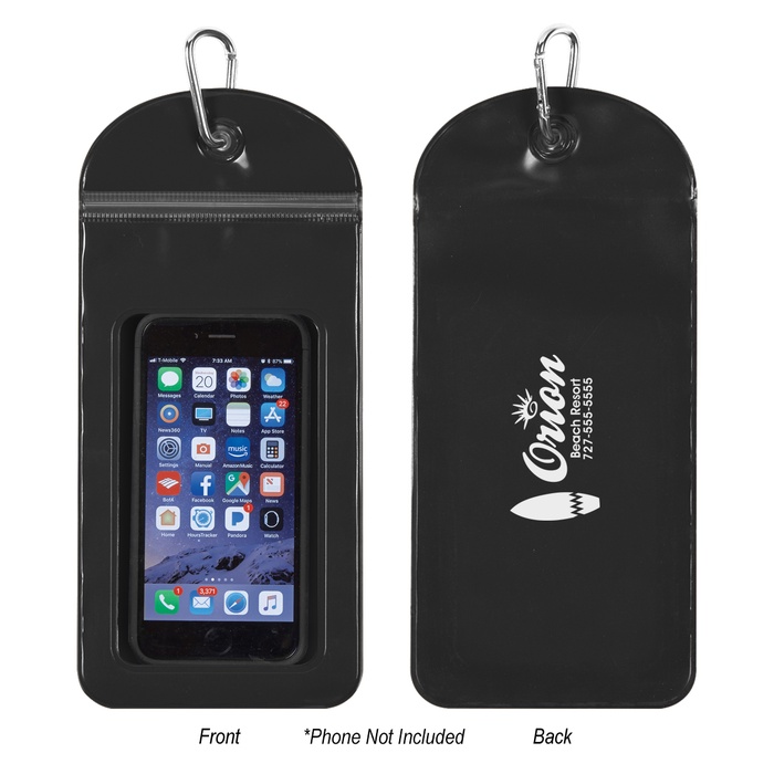 Splash Proof Logo Phone Pouch With Carabiner