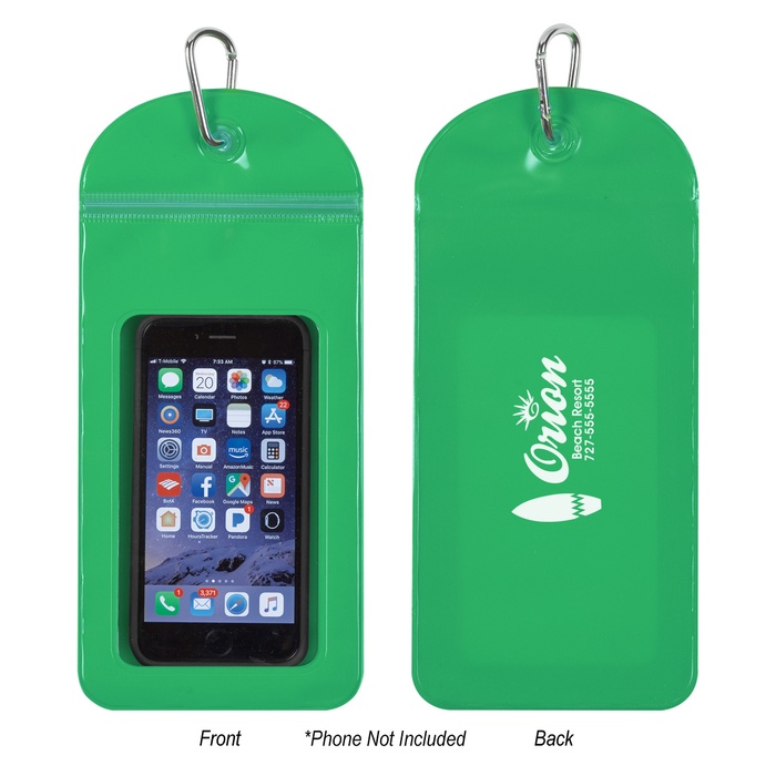 Splash Proof Logo Phone Pouch With Carabiner