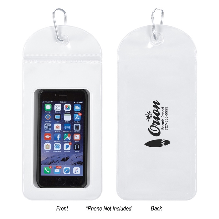 Splash Proof Logo Phone Pouch With Carabiner