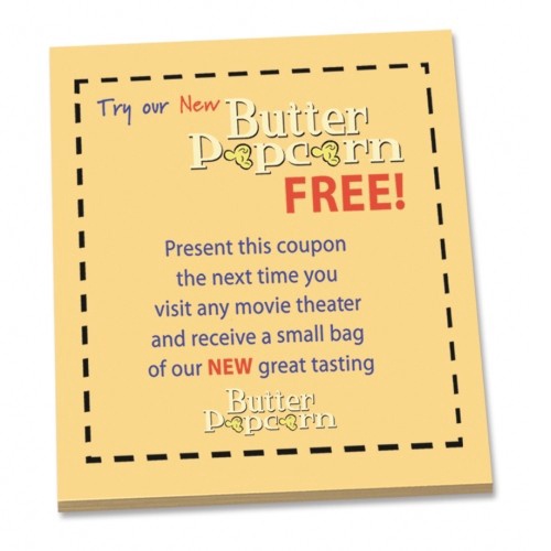Custom 2-1/2" x 3" 100 sheet Adhesive Sticky Notes