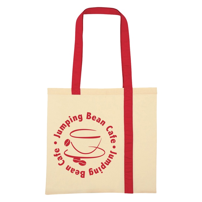 Striped Economy Canvas Promotional Tote