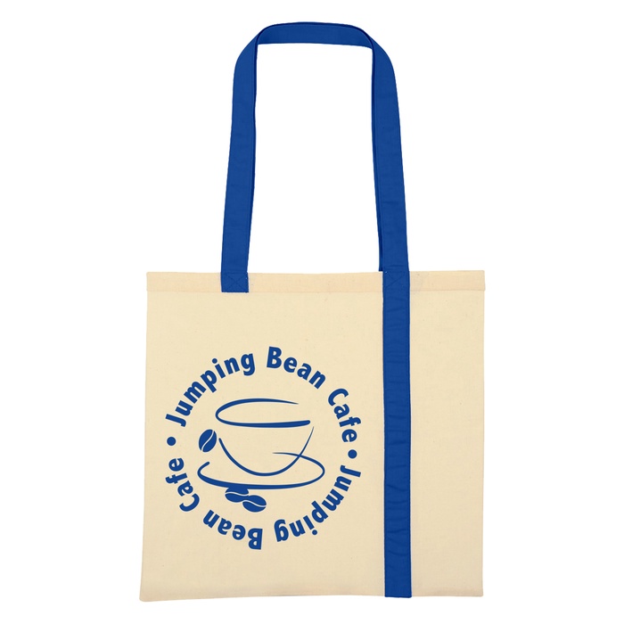 Striped Economy Canvas Promotional Tote