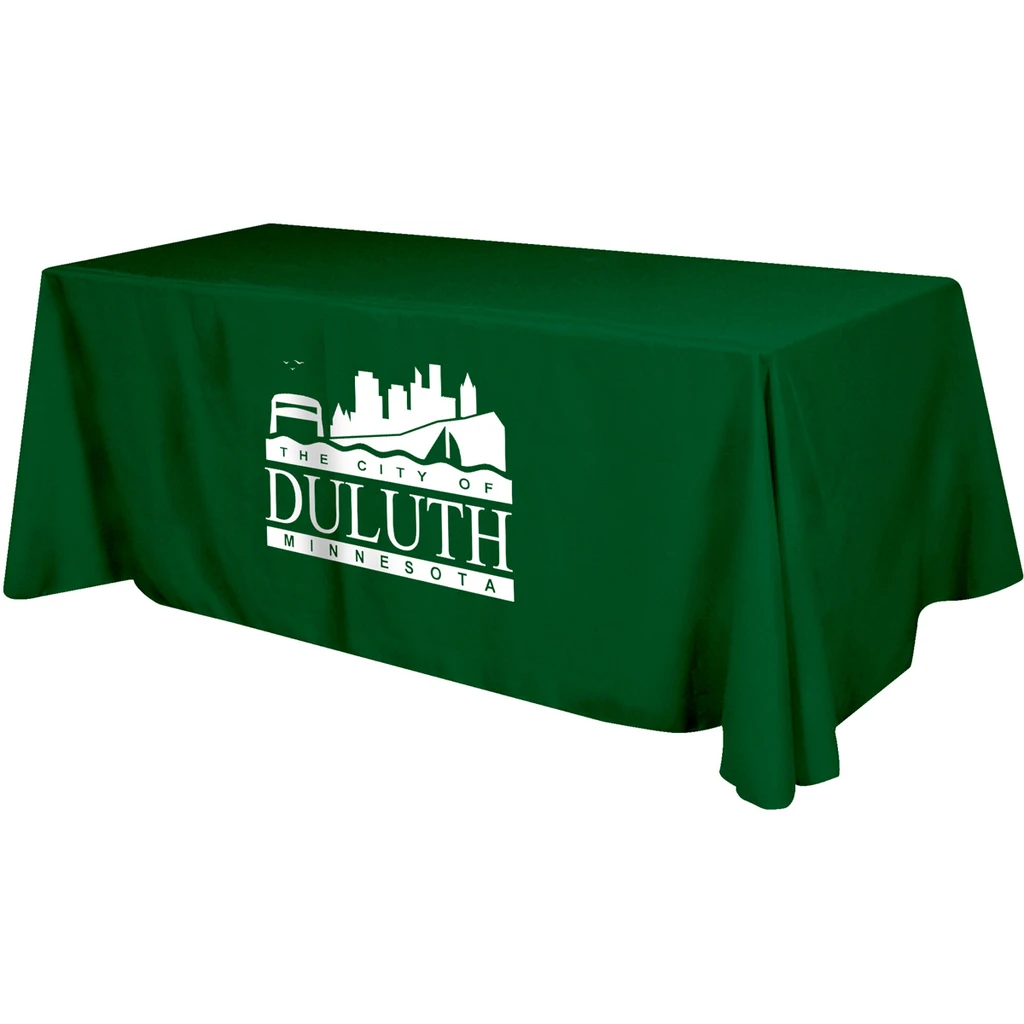 Promotional 8' Polyester 4 Sided Table Cover